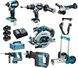 Makita DLX6086TJ2 Accu Combiset 18V 5,0Ah incl. Trolley in Mbox