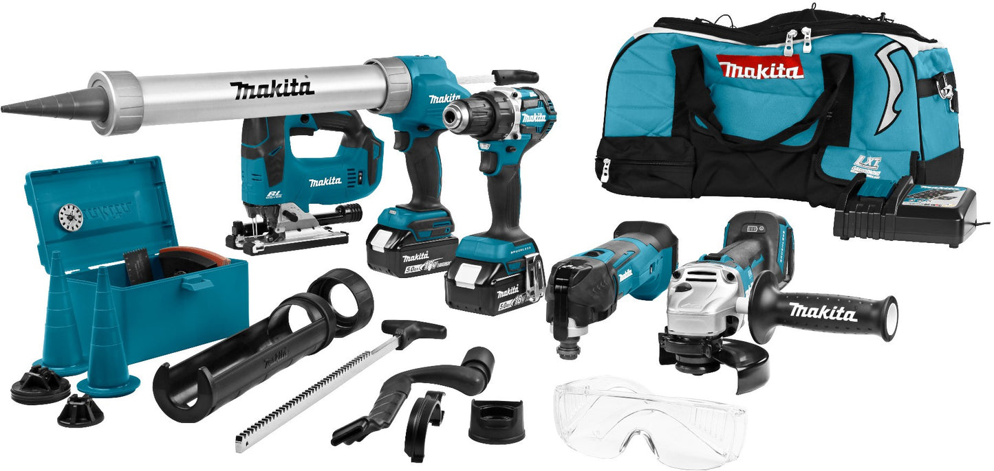 Makita DLX5040TX1 Accu Combiset 18V 5,0Ah in Tas