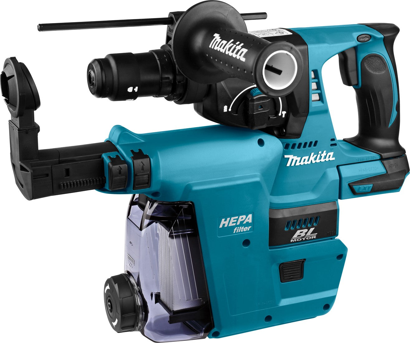 Makita DHR243ZJW Cordless Combi Hammer + Dust Extraction 18V Loose Body in Mbox