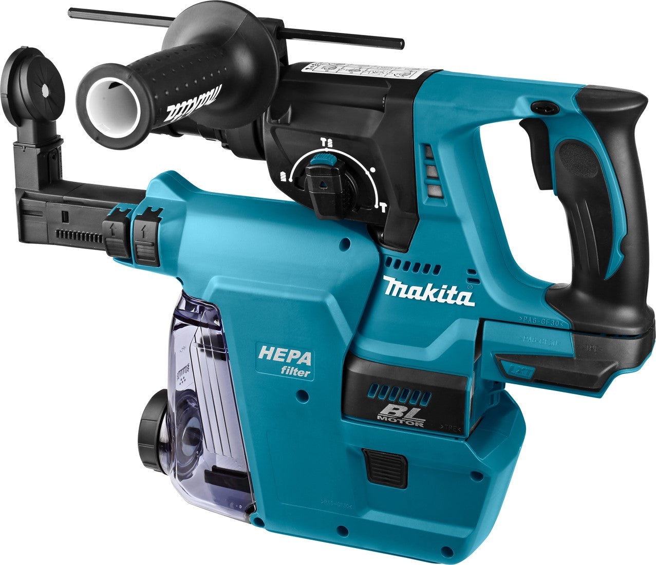 Makita DHR243ZJW Accu Combihamer + Stofafzuiging 18V Losse Body in Mbox