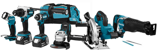 Makita DLX6088T Combiset 18V 5.0Ah Li-Ion mit Ladegerät in Trolleytasche