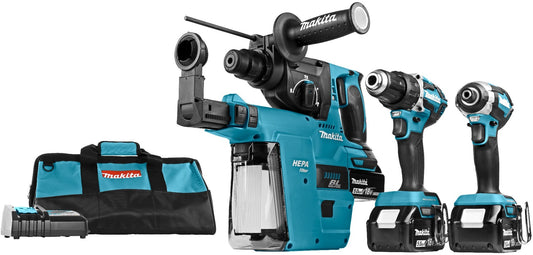 Makita DLX3106TV1 Combiset 18V 5.0Ah Li-Ion mit Ladegerät in Tasche