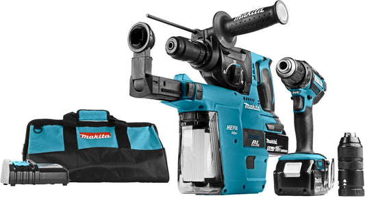Makita DLX2168TV Combiset 18V 5.0Ah Li-Ion mit Ladegerät in Tasche