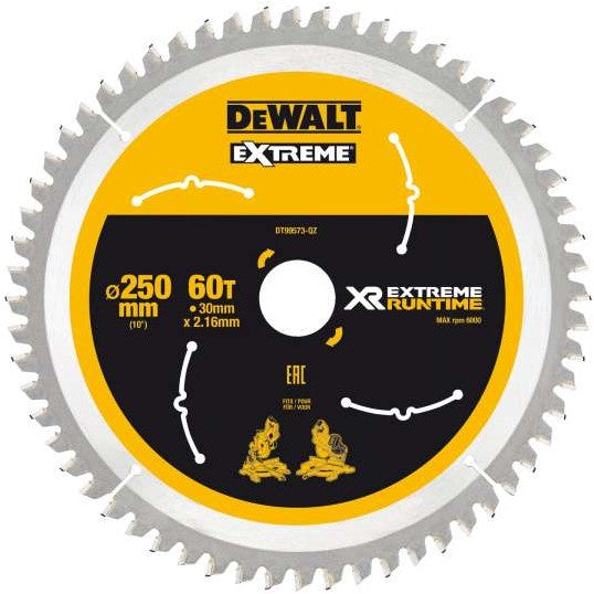 DT99573 XR Circular Saw Blade 250x30mm 60T