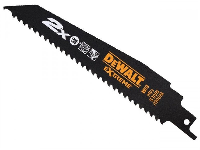 DT2300L Reciprocating saw blade 2x BIM 152x4.2mm for Wood 5pcs