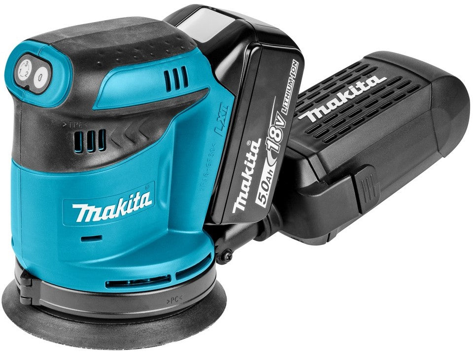 Makita DBO180RTJ Exzenterschleifer 125mm 18V 5.0Ah Li-Ion in Mbox