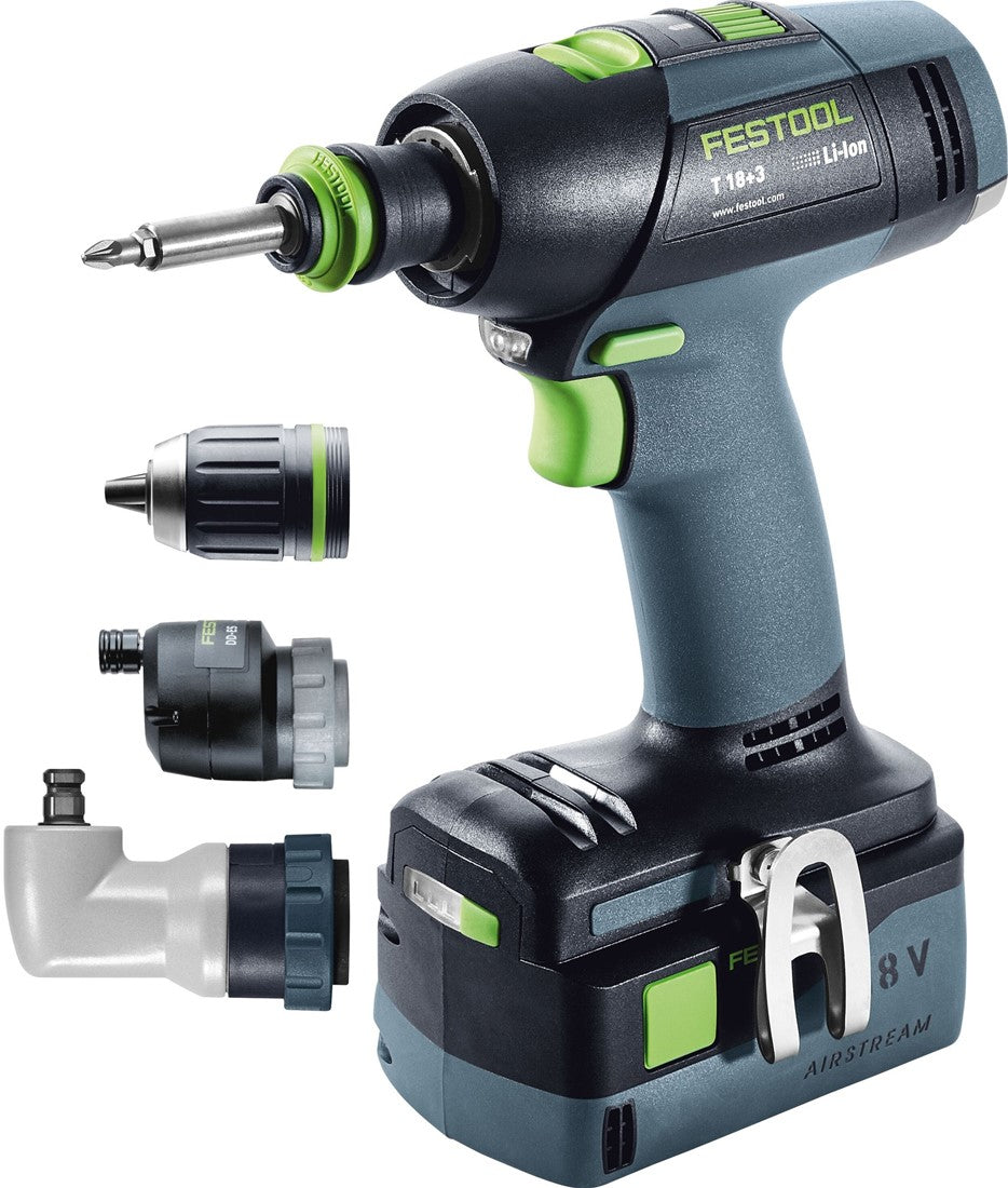 Festool T 18+3 Li 5.2 Set Accu Schroefboormachine in Systainer 574758