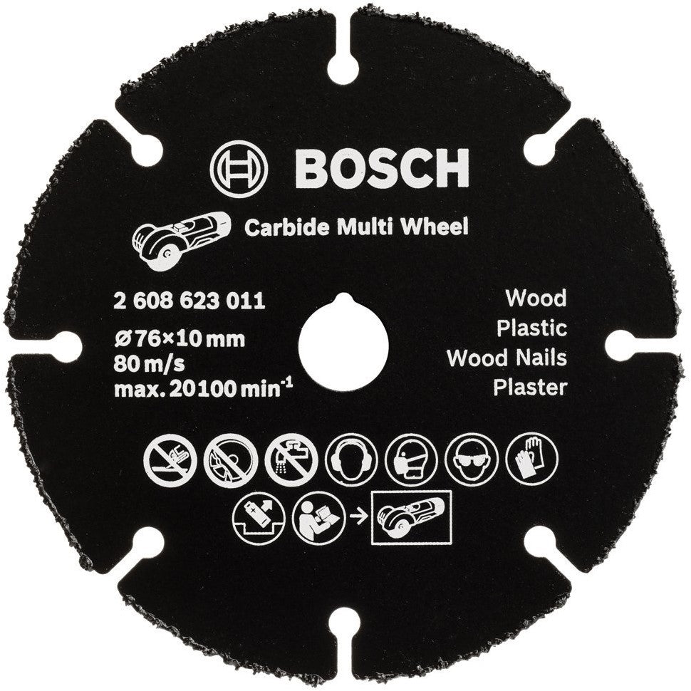 Bosch Blue Cutting Disc Tungsten Carbide Multi Wheel 76mm.