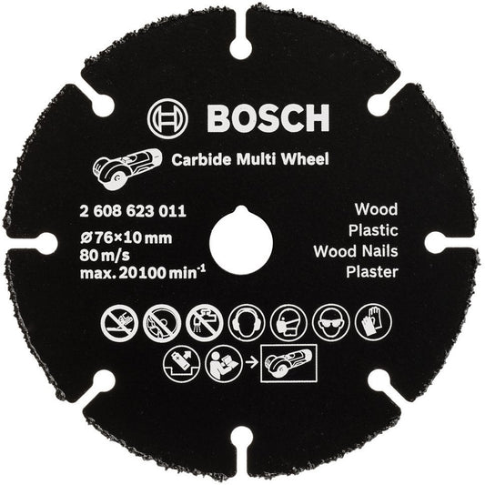 Bosch Blue Cutting Disc Tungsten Carbide Multi Wheel 76mm.