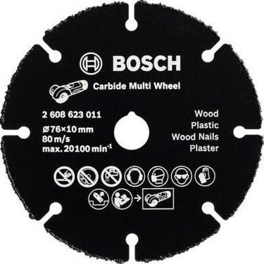 Bosch Blue Cutting Disc Tungsten Carbide Multi Wheel 76mm.