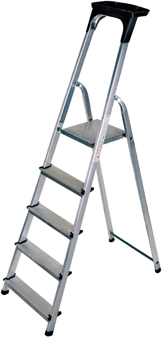Brennenstuhl Huishoudladder aluminium met gereedschapsbak 5 sporten Platformhoogte 0,97m