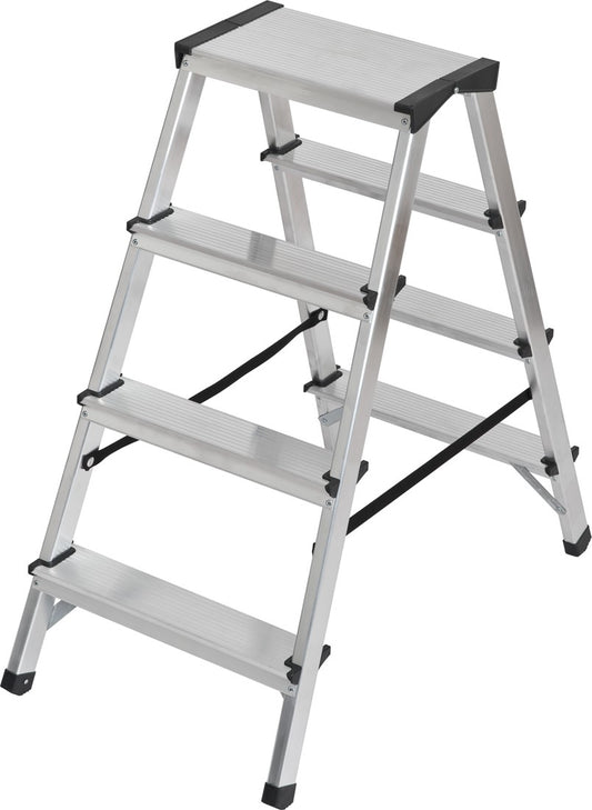 Brennenstuhl Dubbele trapladder aluminium 2x4 sporten Hoogte bok ladder 0,82m