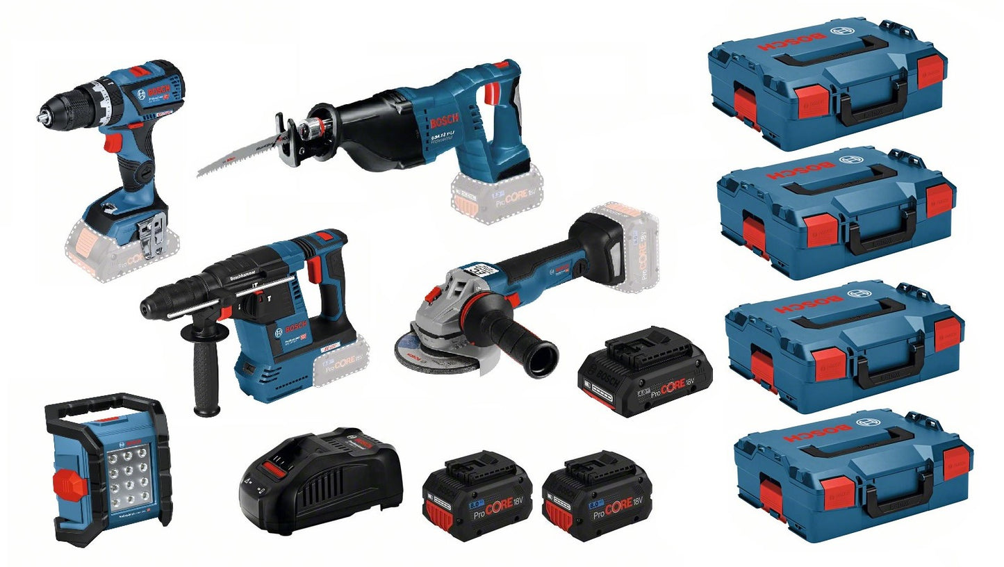 Bosch Blue Battery Combiset 5 Toolkit 18V 1x4,0Ah und 2x8,0Ah Li-Ion in L-Boxx - 0615990L52