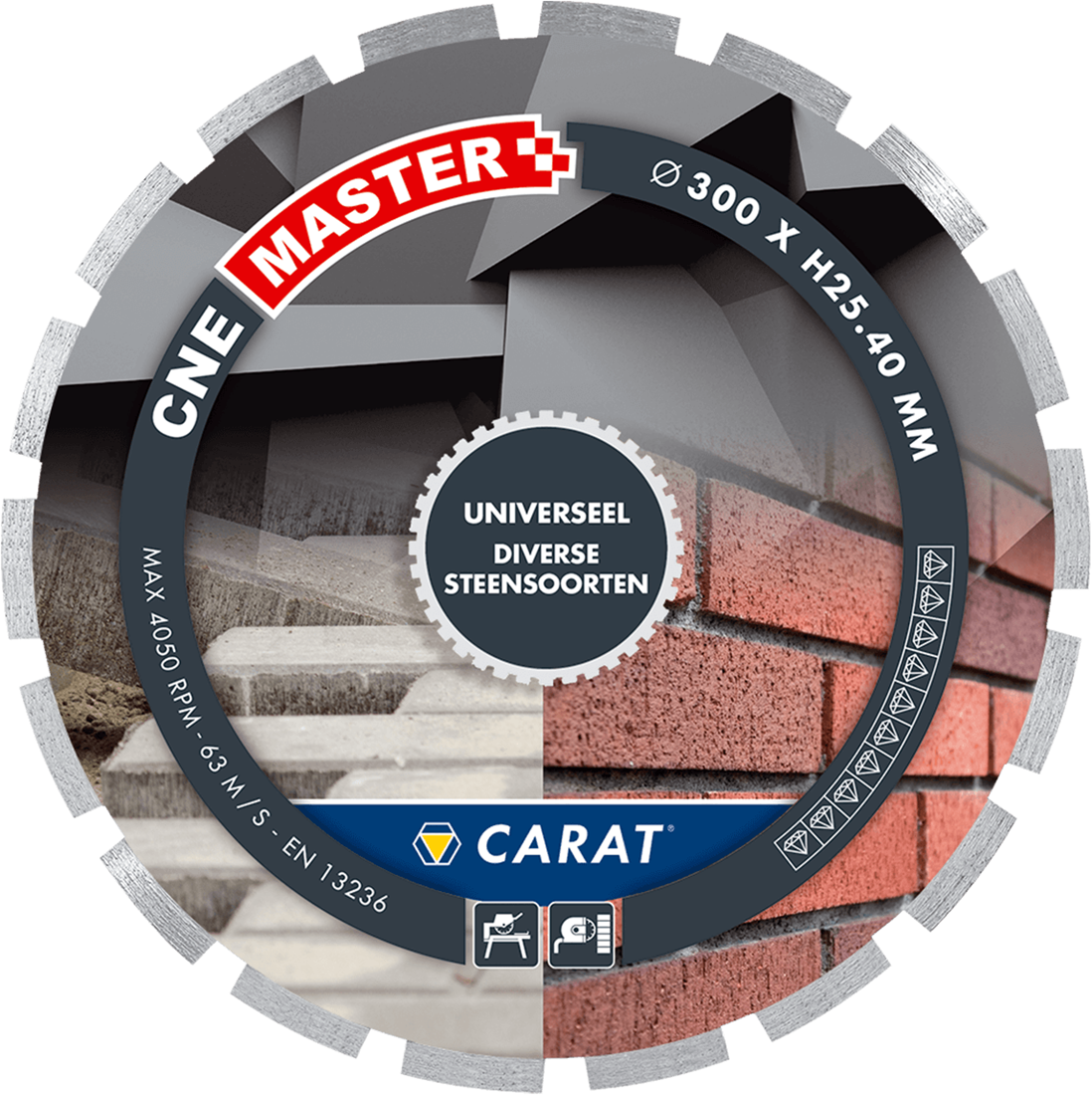 CARAT DIAMANTZAAG UNIVERSEEL Ø370x30MM CNEC MASTER