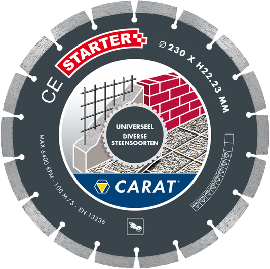 CARAT DIAMANTZAAG UNIVERSEEL Ø150x22,2MM CE STARTER