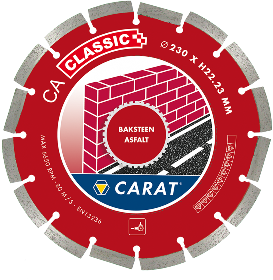 CARAT DIAMANTZAAG BAKSTEEN/ASFALT Ø150x22,2MM CA CLASSIC