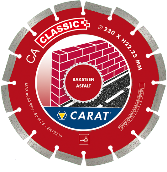 CARAT DIAMANTZAAG BAKSTEEN/ASFALT Ø150x22,2MM CA CLASSIC