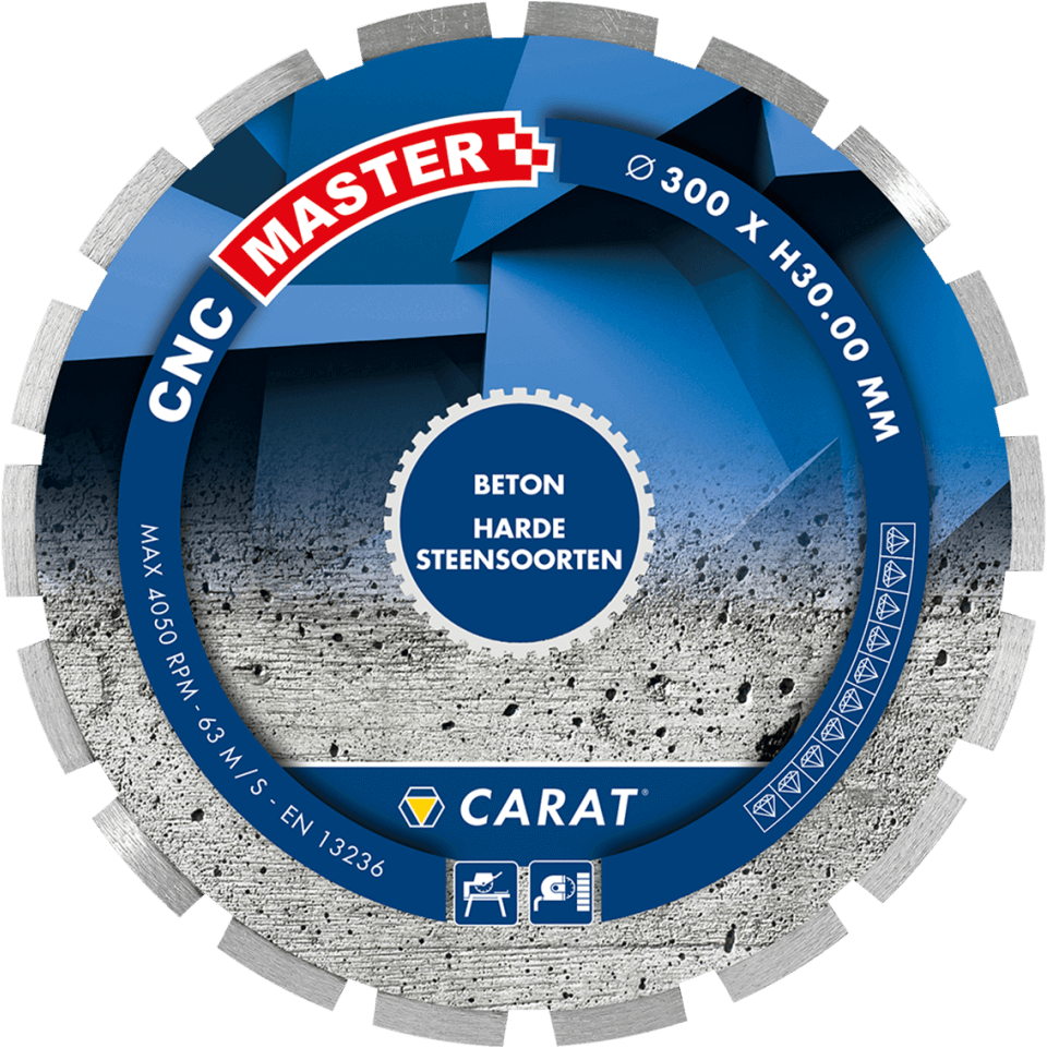 CARAT DIAMANTZAAG BETON Ø370x30MM CNC MASTER