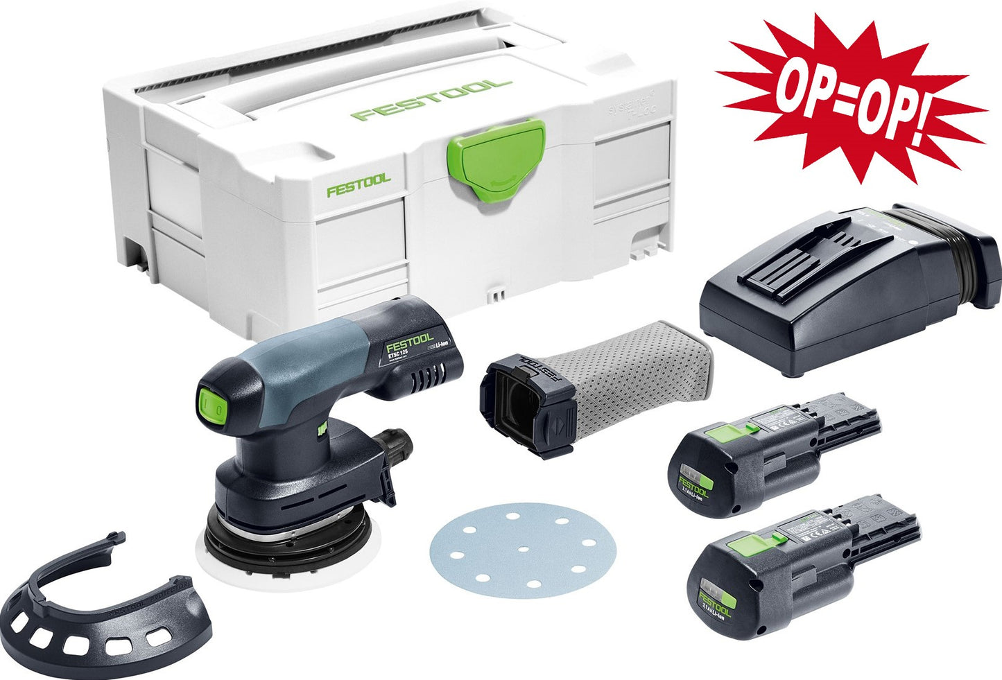 Festool Accu Excenterschuurmachine ETSC 125 Li 3,1 I-Plus in Systainer 576899