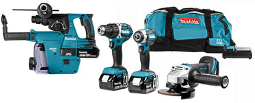 Makita DLX4103W Combiset 18V 5.0Ah in Trolley Tas