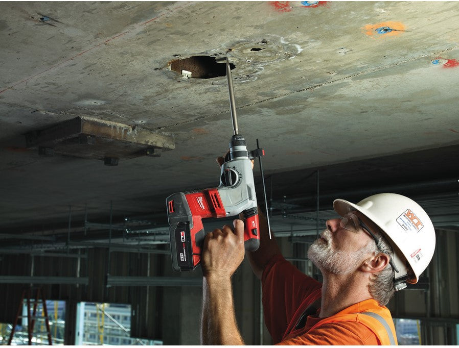 Milwaukee HD18 HX-402C Cordless Hammer Drill SDS-plus 18V 4.0Ah Li-Ion M18™ 3-position FIXTEC™ in bag- 4933441280