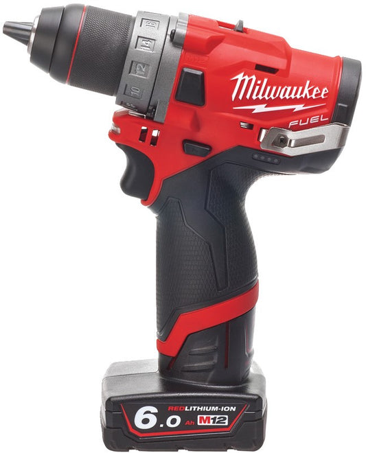 Milwaukee M12 FDD-602X Accu Compacte boorschroefmachine 12V 6.0Ah M12 FUEL™ in HD Box - 4933459820