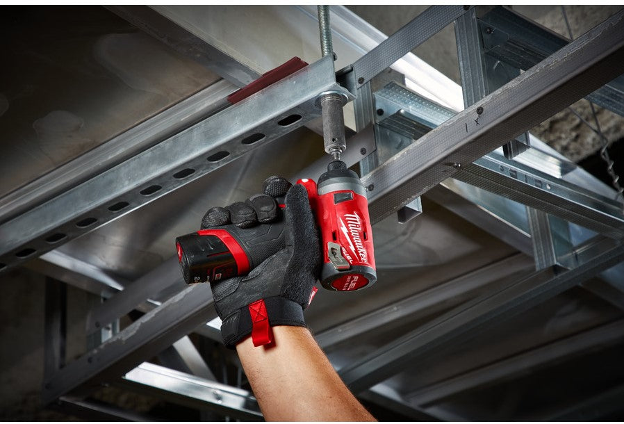 Milwaukee M12 FID-202X Akku-Kompakt-Sechskant-Schlagschrauber 1/4 Zoll 12 V 2,0 Ah M12 FUEL™ in HD-Box – 4933459823