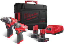 Milwaukee M12 FPP2AQ-402X Battery Powerpack 2-piece 12V 4.0Ah Li-Ion M12 FUEL™ in HD-Box - 4933464975