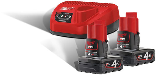 Milwaukee M12 NRG-402 Akku NRG Pack 2x 12V 4.0Ah Li-Ion M12™ - 4933451903