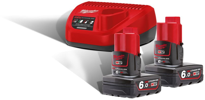 Milwaukee M12 NRG-602 Accu NRG pack 2x 12V 6.0Ah Li-Ion M12™ - 4933451903