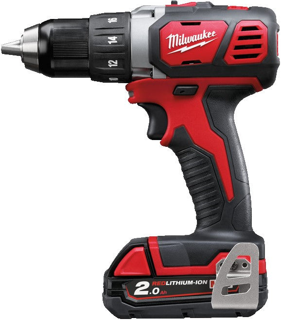 Milwaukee M18 BDD-202C Accu Compacte Schroefboormachine 18V 2.0Ah Li-Ion M18™ in koffer - 4933443555