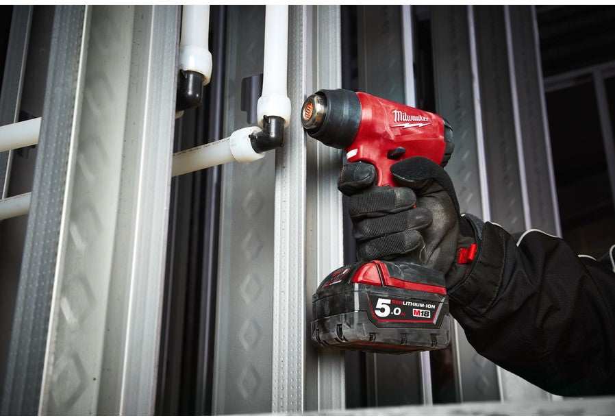 Milwaukee M18 BHG-502C Accu Compacte Heteluchtpistool 18V 5.0Ah Li-Ion M18™ in koffer- 4933459772