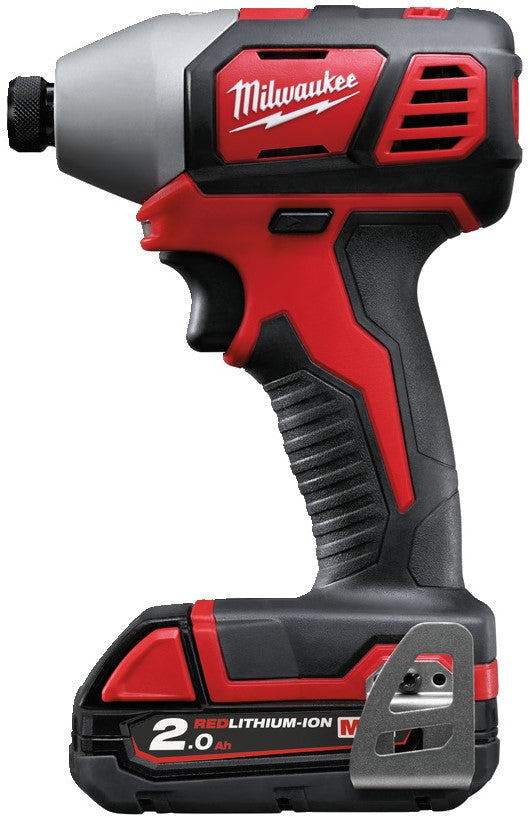 Milwaukee M18 BID-202C Accu Compacte Slagschroevendraaier 1/4"" Hex 18V 2.0Ah Li-Ion M18™ in koffer - 4933443580