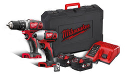 Milwaukee M18 BPP2D-402C Accu Powerpack 2-delig 18V 4.0Ah Li-Ion M18 in koffer - 4933447126