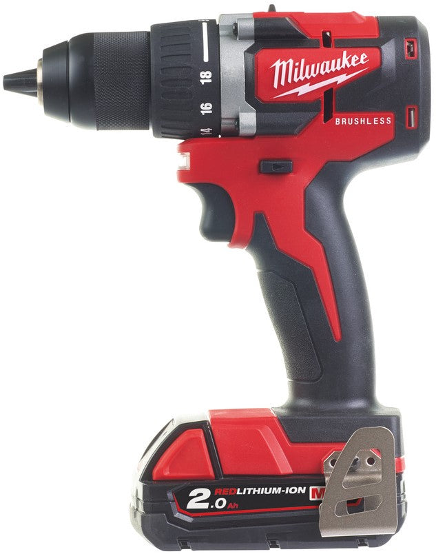 Milwaukee M18 CBLDD-202C Accu Compacte Schroefboormachine 18V 2.0Ah Li-Ion M18™ in koffer - 4933464317