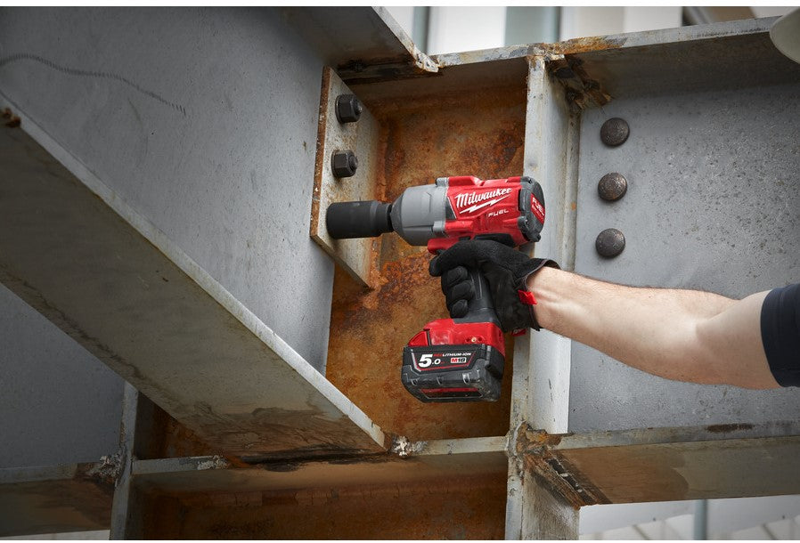 Milwaukee M18 FHIWP12-0X Cordless Impact Wrench 1/2"" with Spring Locking Pin 18V Loose Body M18 FUEL™ in HD-Box - 4933459692