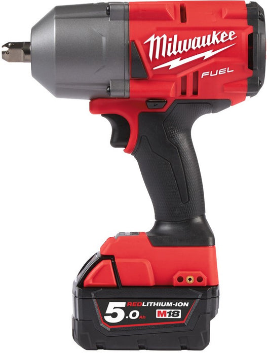 Milwaukee M18 FHIWP12-502X Accu Slagmoersleutel 1/2"" met verende borgpen 18V 5.0Ah Li-Ion M18 FUEL™ in HD-Box - 4933459693