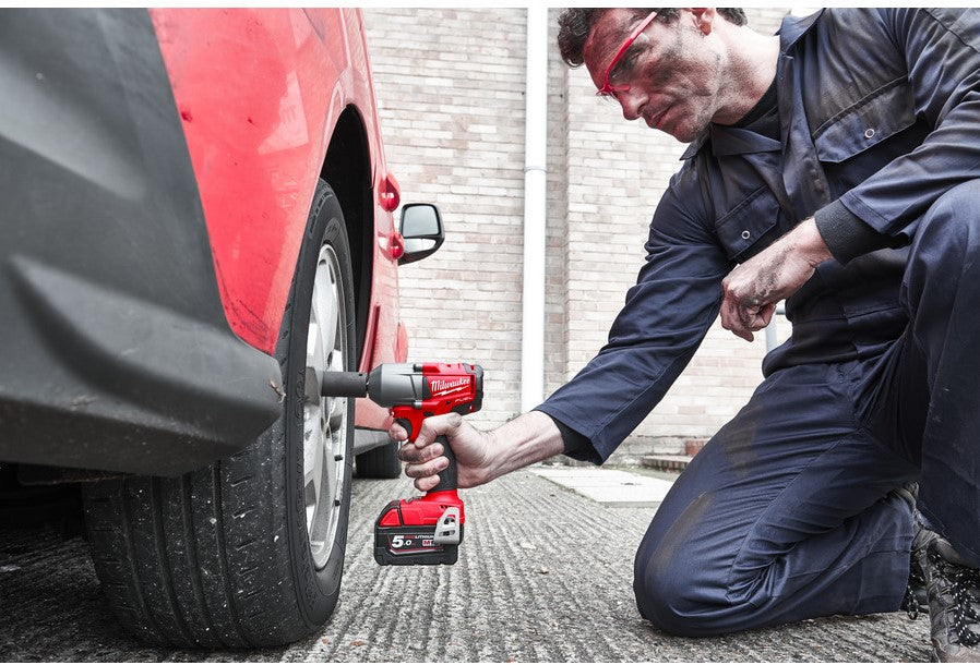 Milwaukee M18 FMTIWP12-0X Cordless Impact Wrench 1/2"" with Spring Locking Pin 18V Loose Body M18 FUEL™ in HD-Box - 4933459183