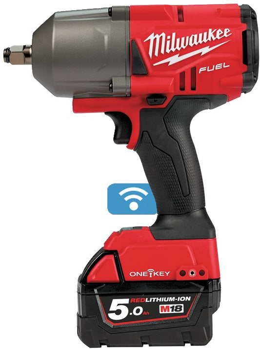 Milwaukee M18 ONEFHIWF12-502X Accu Slagmoersleutel 1/2"" met frictiering 18V 5.0Ah Li-Ion M18 FUEL™ ONE-KEY™ in HD-Box - 4933459727