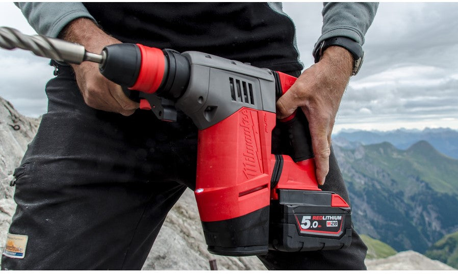 Milwaukee M28 CHPX-502X Cordless Hammer Drill SDS+ 28V 5.0Ah Li-Ion M28 FUEL™ in case- 4933448015