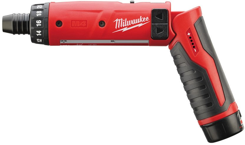 Milwaukee M4 D-202B Compacte Accu Schroevendraaier 4V 2.0Ah Li-Ion in koffer- 4933440475