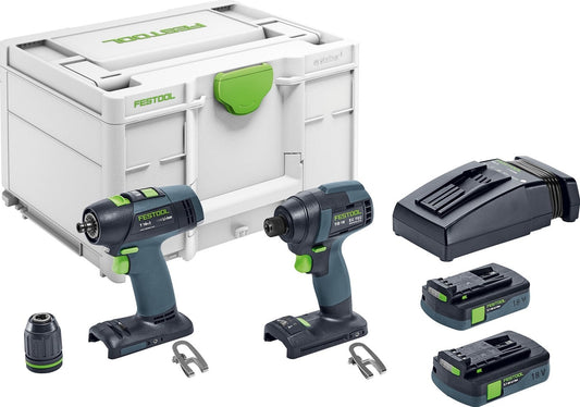 Festool TID 18 C 3,1-Set T18 Accu Combiset Slagschroevendraaier + Schroefboormachine 576492