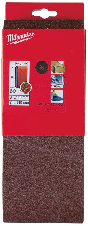 Milwaukee Sanding Belts 100 x 560 mm 100 x 560 GR 60-3 pieces - 4932312100