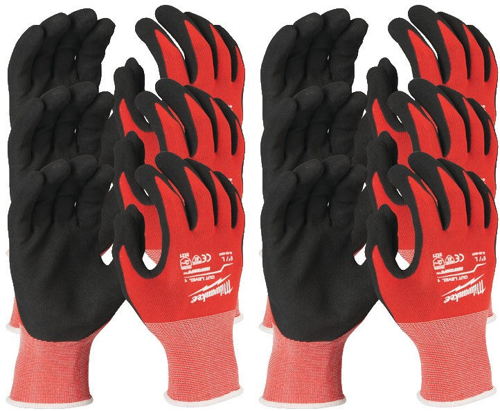 Milwaukee Cut Class 1 Dimmed Gloves. 12 Pack Cut Level 1 Gloves-L/9 - 4932471615