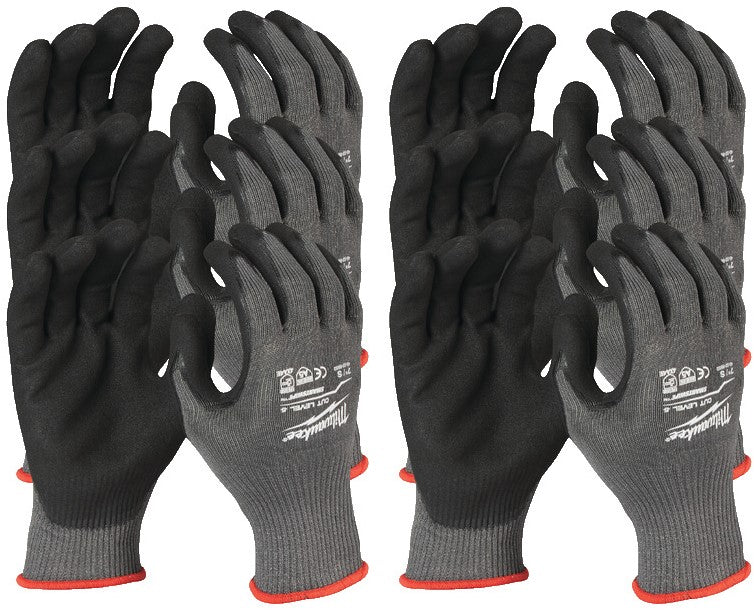 Milwaukee Cut Resistant Gloves Class 5 12 Pack Cut Level 5 Gloves-M/8 - 4932471622