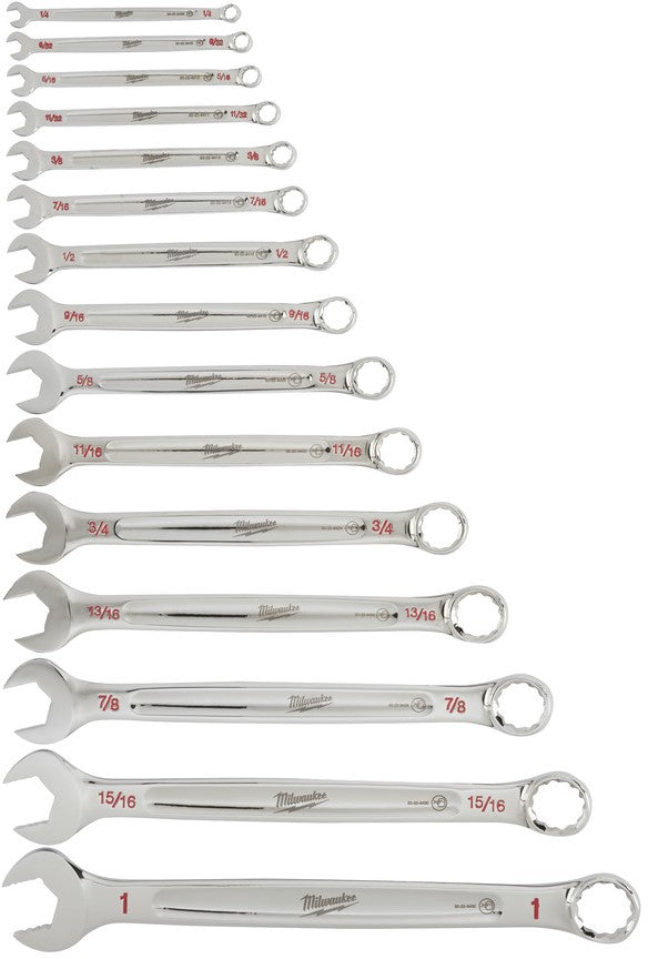 Milwaukee Combinatiesleutel sets 15 pct Maxbite Imperial Combinatie Spanner Set - 1 st - 48229415