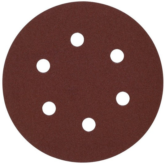 Milwaukee Schleifpapier für Exzenterschleifer Ø 150 mm - 6 Löcher 150 mm H und L GR 120 - 5 Stück - 4932371593
