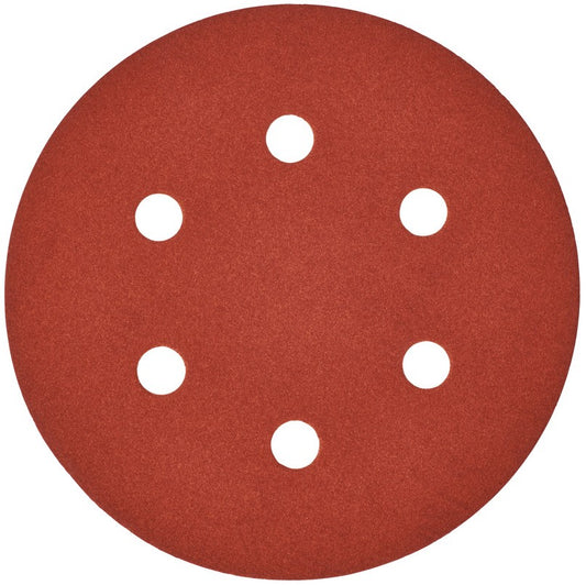 Milwaukee Schleifpapier für Exzenterschleifer Ø 150 mm - 6 Löcher 150 mm H und L GR 180 - 5 Stück - 4932371594