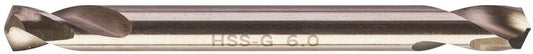 Milwaukee Metallbohrer HSS-geschliffen - beidseitiges Bohren 6,00 x 66 - 10 Stück - 4932352234