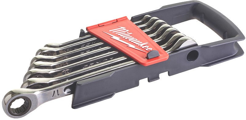 Milwaukee MAX BITE ™ ratelsleutelsets 7 pct Maxbite Ratchet Metric Combinatie Spanner Set - 1 st - 4932464993